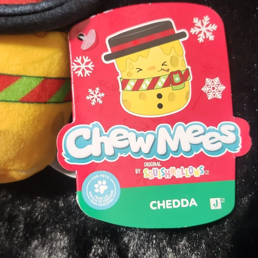 Squishmallows Chew Mees Chedda Gift Dog Toy NWT